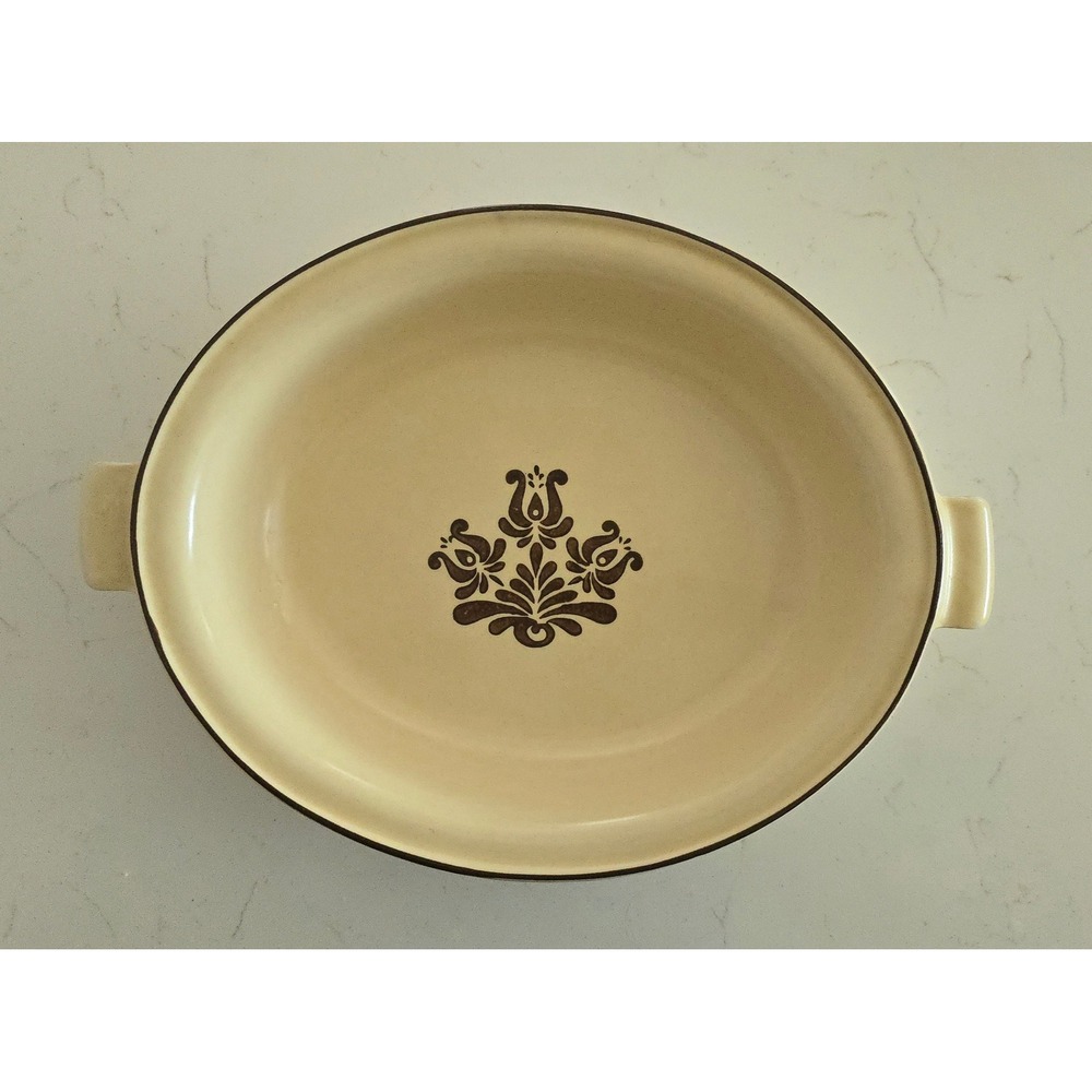 Pfaltzgraff Village Oval Au Gratin Baker Dish Stoneware Tan Brown 6-11 USA - Picture 2 of 3